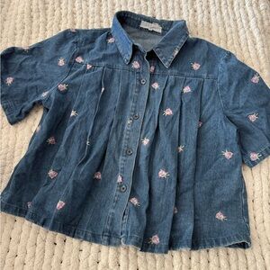 Denim Floral Shirt